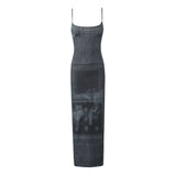 Women Dresses Summer Sling Dress Backless Slim Fit Sexy Dress (Xds0414)