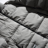 Unisex Winter Cotton Coat Stand-up Collar down Jacket Vintage Zipper Pocket down Jacket