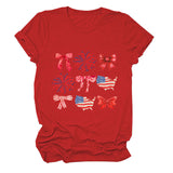 Summer T-shirt print picture bow fashion short sleeve