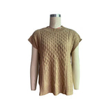 Women Knitted Sweater Autumn Solid Color Twist Knitted Vest