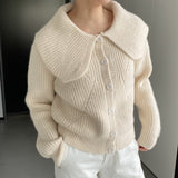 Women Cardigan Sweater Autumn and Winter Button Cardigan Long Sleeve Knitted Top 8t3127