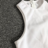 Women's Evening Dress round Neck Sleeveless Voile Slim Dress Bandage One-Piece Dress