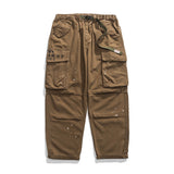 Men Sweatpants Cargo Trousers Men's Loose Wide Leg Track Pants