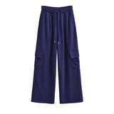 Women Sweatpants Fall Loose Wide Leg Straight Casual Pants