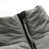 Unisex Winter Cotton Coat Stripes Stand-up Collar Cotton-Padded Clothes Vintage Labeling Warm-Keeping Cotton Clothing