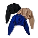 Women Sweater Knitwear Spring Button Cardigan Short Knitwear