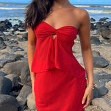 Women Dresses Summer Slim Vest Sexy Chiffon