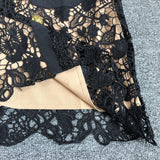 Women's Evening Dress Casual Lace Hollow Short Sleeve Dress