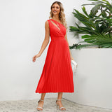 Women Date Dress Summer Slim-Fit Pleated Skirt
