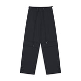 Men Sweatpants Pleated Casual Straight Trousers Loose Sports Drawstring Ankle Banded Pants