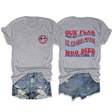 Casual T-Shirt OUR FLAG DOES NOT FLY BECAUSE Loose Short Sleeve