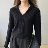 Women Winter Knitted Sweater Loose Autumn Sweater 8t8186