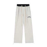 Men Sweatpants Exercise Casual Pants Men's Baggy Straight Trousers Drawstring Pants Feet Ankle Banded Pants Sweatpants