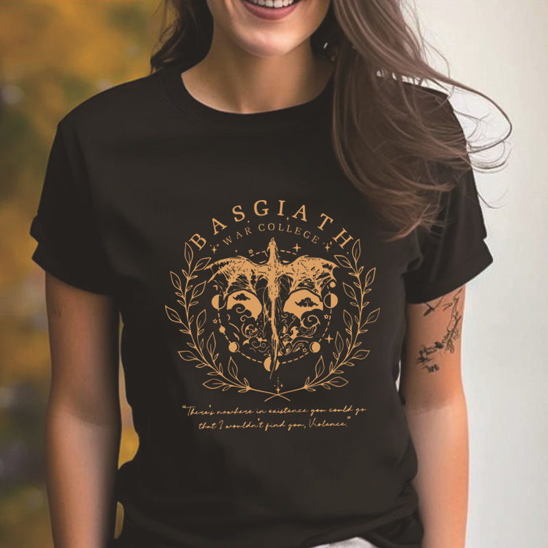 Basgiath War College T Shirt Aesthetic Fourth Wing Shirt