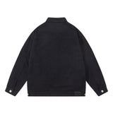 Unisex Jacket Autumn Ripped Pu Splicing Coat