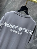 CHH Chrome Hearts T Shirts Simple Letter Slogan Horseshoe Cross Short Sleeve T-shirt