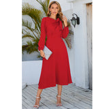 Women Date Dress Fall/Winter Dress Leisure Long Sleeve Dress