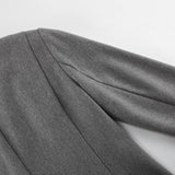 Women Trench Coat Autumn and Winter Gray Simple