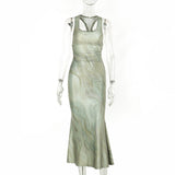 Women Dresses Spring Sheath Long Skirt Vest Dress (Csm202403)