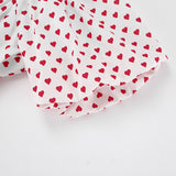 Women Dress Sexy off-Shoulder Heart Printing Dress