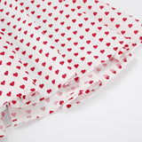 Women Dress Sexy off-Shoulder Heart Printing Dress