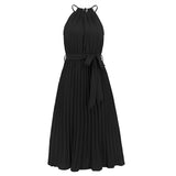 Women Date Dress Sexy Slim-Fit Pleated Dress Summer Dress