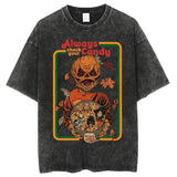 Halloween Video Rental Cotton Tshirt Denim Short Sleeve