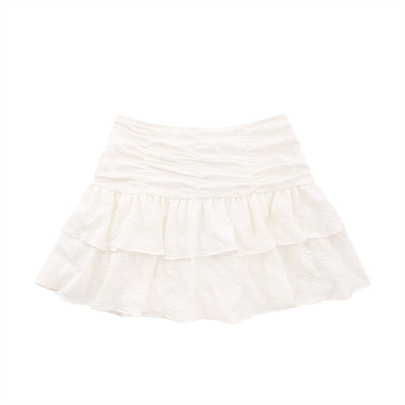 Women Skirt Ballet Style Pleated Pettiskirt