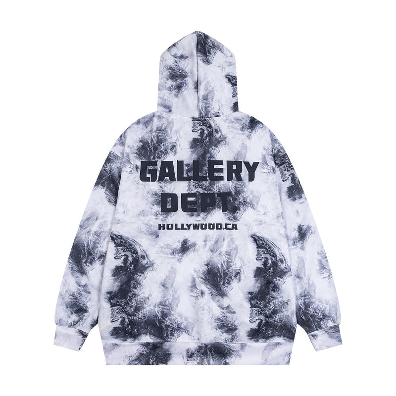 Gallery Dept Hoodie Loose Casual Marble Pattern Hoodie