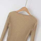 Women Sweater Knitwear V-neck Long-Sleeve Knitwear Spring and Autumn Thin Cardigan Sweater