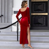 Women Dress Fall/Winter Slim Hip-Wrapped Dress