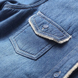 Women Jacket Fall and Winter Lapels Loose Long Sleeve Denim Shirt