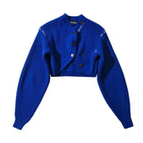 Women Sweater Knitwear Spring Button Cardigan Short Knitwear