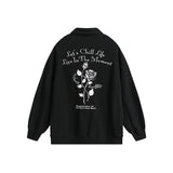 Unisex Hoodie Autumn Loose Embroidered Striped Sweater