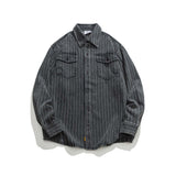 Unisex Shirts Autumn Washed Denim Shirt