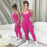 Women Jumpsuit Summer Slim-Fit Zipper Overalls