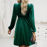 Women Dress Autumn and Winter Velvet Party Sexy Dress