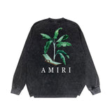 Amiri Long-Sleeve Shirt Creative Pattern Vintage Long Sleeve T-shirt