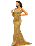 Harlem Nights Outfits Spring V-neck Hip Sequined off-the-Shoulder Long Evening Dress