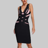 Women's Evening Dress Camisole Dress Sexy Sheath Bandage Dress V-neck