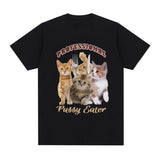 Professional Pussy Eater Funny Cat Meme T Shirt Men Fashion