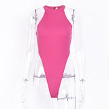 Women Jumpsuit Summer Sexy Slim Sleeveless round Neck Jumpsuit