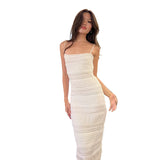 Women Dresses Suspenders Dress Spring Slim-Fitting Sheath Dress