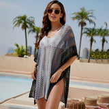 Women Knit Beach Cover Knitted Blouse Sun Protection Pullover Blouse