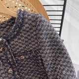 Women Woolen Coat Chanel Coat Women's Spring and Autumn Retro Short Top