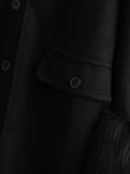 Women Woolen Coat Hepburn Woolen Coat Winter Mid-Length Overcoat