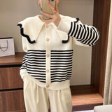Women Knitwear Spring and Autumn Stripes Sweaters Cardigan