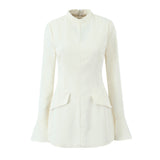 Women Dresses Spring/Summer Sheath Slim-Fit Long Sleeve Dress Bell Sleeve Skirt (Xds0414)