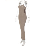 Women Dresses Winter Sexy Backless Cutout Sling Dress