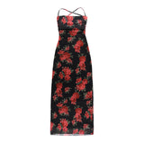 Women Dresses Summer Sexy Slim Fit Long Dress Backless Sling Dress